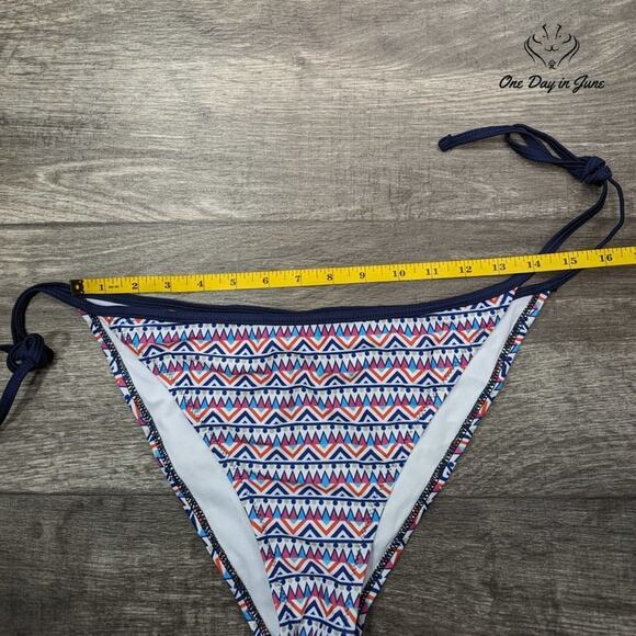 CharmLeaks Tribal Print Tie Side Bikini Bottom Size XL - Picture 2 of 3